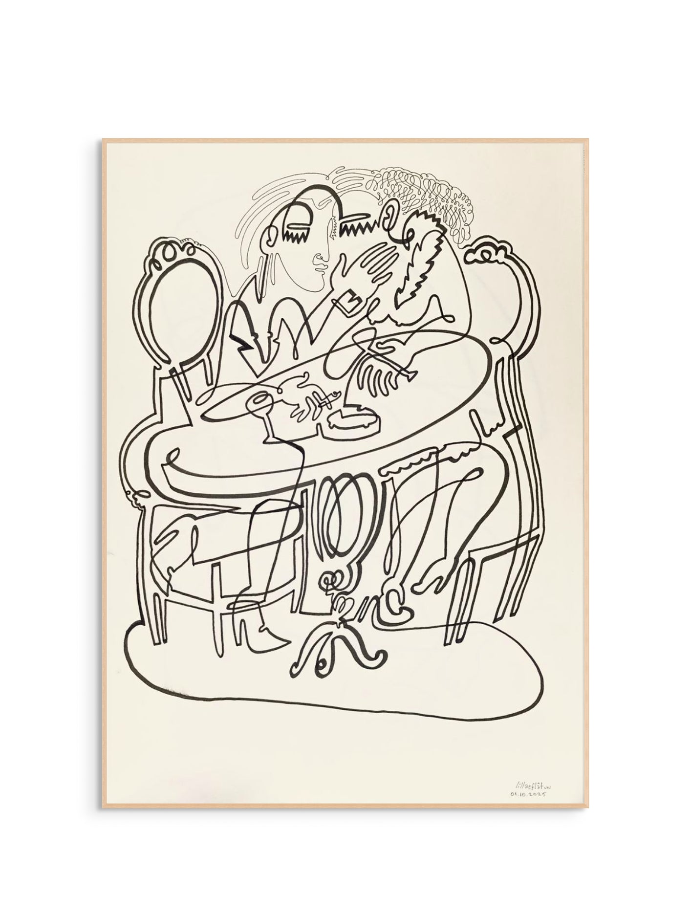 Resim // Conversation On A Psychedelic 2D Cafe - 2025